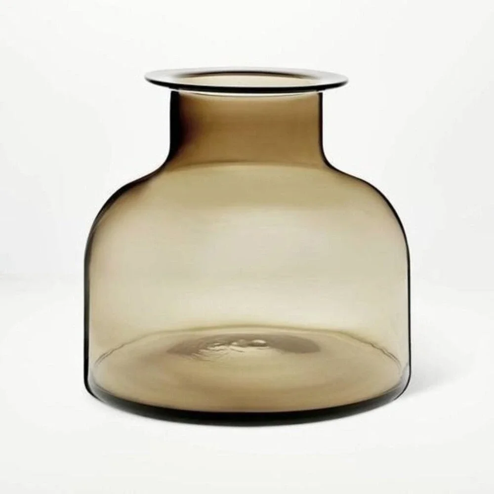 9x10 Smoked Glass Vase Brown‎ – Threshold Studio McGee, Target 2021 NIB